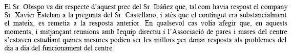 Respuesta del Ayuntamiento de Gav&agrave; al ruego de C's de Gav&agrave; donde solicitaban la presencia de un polic&iacute;a local tanto a la salida como a la entrada de la 'Escola Gav&agrave; Mar' (27 de Noviembre de 2008)
